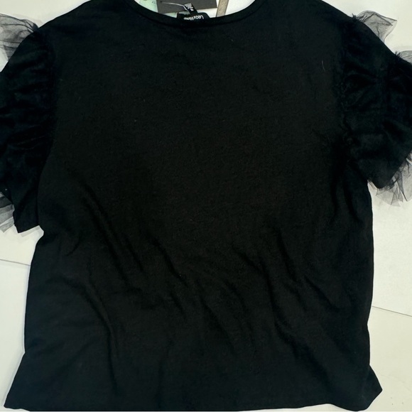NWT Anthropologie Lea & Viola tulle/ ruffle sleeve top ❤️ - Picture 8 of 8